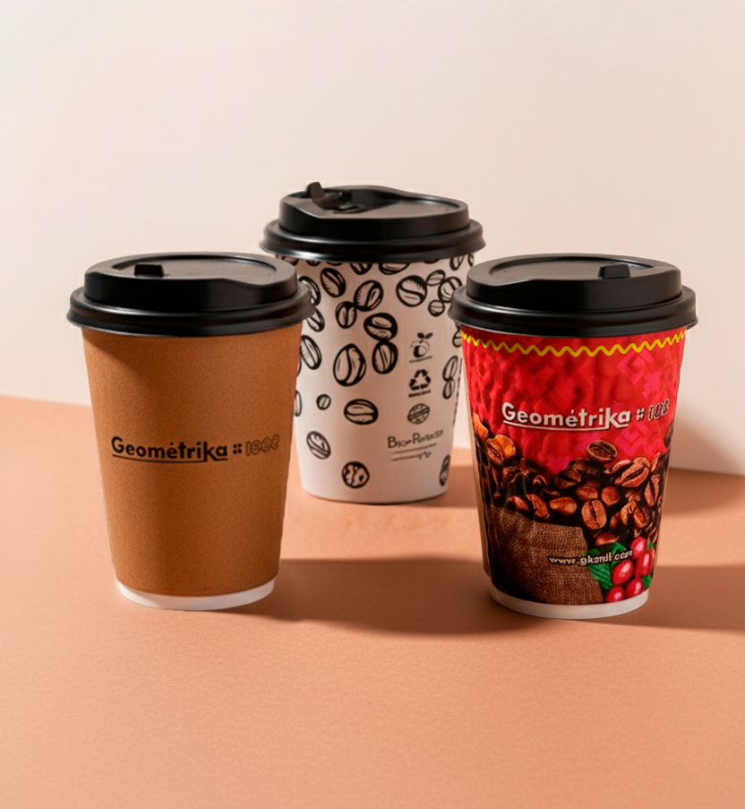 Vasos de papel personalizados para tu negocio.